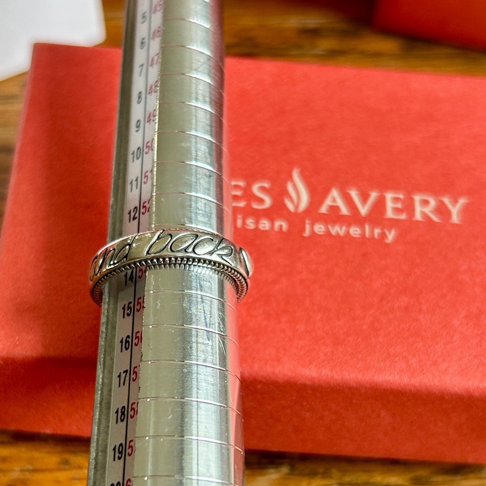 James Avery Sterling Love you to the Moon & Back Ring - Picture 6 of 9